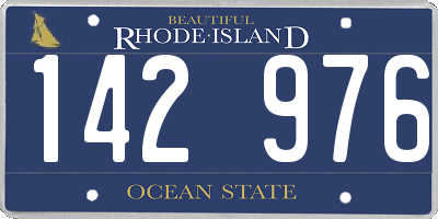 RI license plate 142976