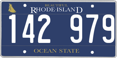 RI license plate 142979