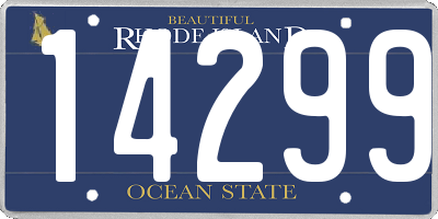 RI license plate 14299