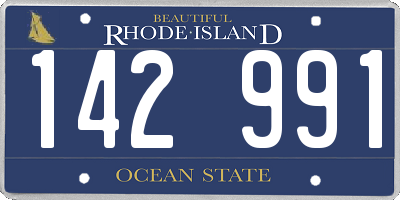 RI license plate 142991