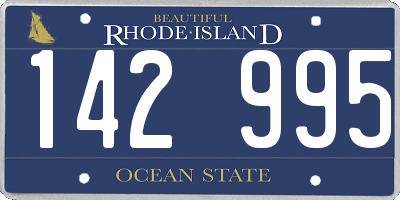 RI license plate 142995
