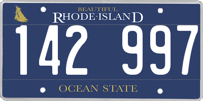 RI license plate 142997