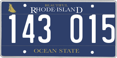 RI license plate 143015