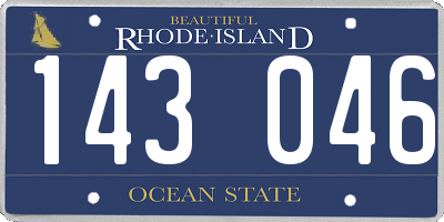 RI license plate 143046