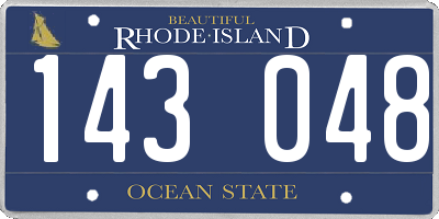 RI license plate 143048