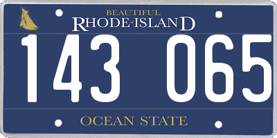 RI license plate 143065
