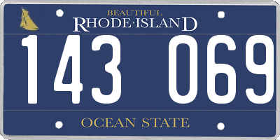 RI license plate 143069