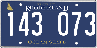RI license plate 143073