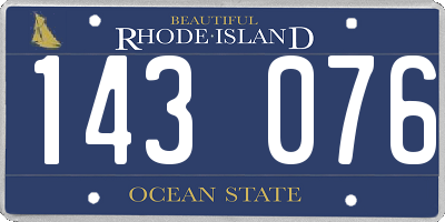 RI license plate 143076