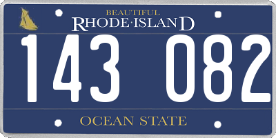 RI license plate 143082