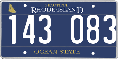 RI license plate 143083
