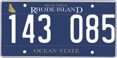 RI license plate 143085