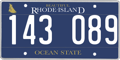 RI license plate 143089
