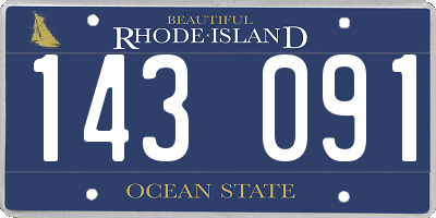 RI license plate 143091