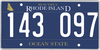 RI license plate 143097