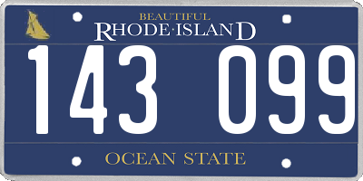 RI license plate 143099