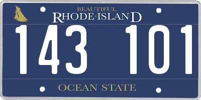 RI license plate 143101