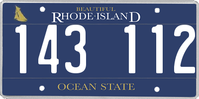 RI license plate 143112