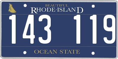 RI license plate 143119