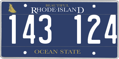 RI license plate 143124