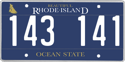 RI license plate 143141