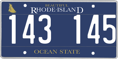 RI license plate 143145