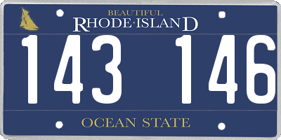 RI license plate 143146