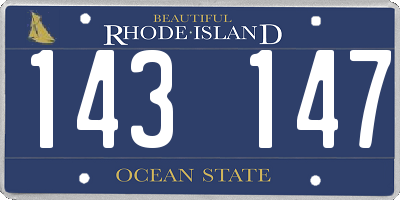 RI license plate 143147