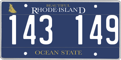 RI license plate 143149