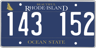 RI license plate 143152