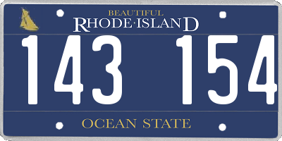 RI license plate 143154