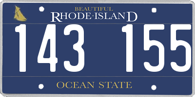 RI license plate 143155