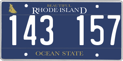 RI license plate 143157