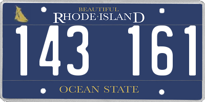 RI license plate 143161