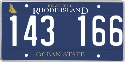 RI license plate 143166