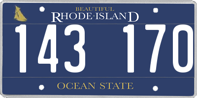 RI license plate 143170