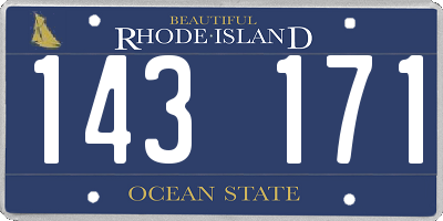 RI license plate 143171