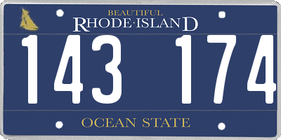 RI license plate 143174