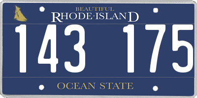 RI license plate 143175