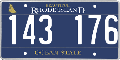 RI license plate 143176