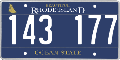 RI license plate 143177