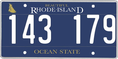 RI license plate 143179