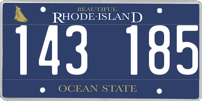 RI license plate 143185