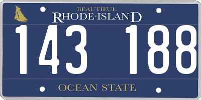 RI license plate 143188