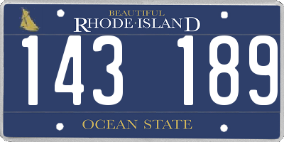RI license plate 143189