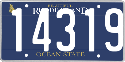 RI license plate 14319