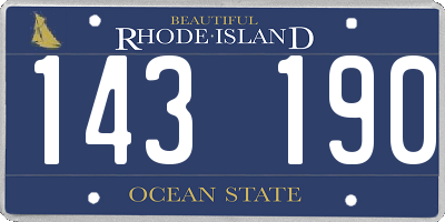 RI license plate 143190
