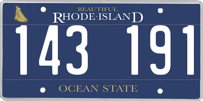 RI license plate 143191