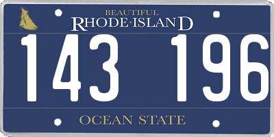 RI license plate 143196