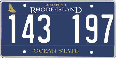 RI license plate 143197